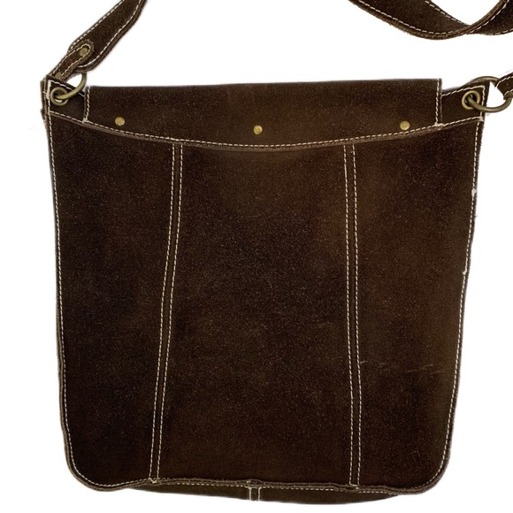 Gap Brown Leather Messenger Bag unisex - Picture 2 of 9